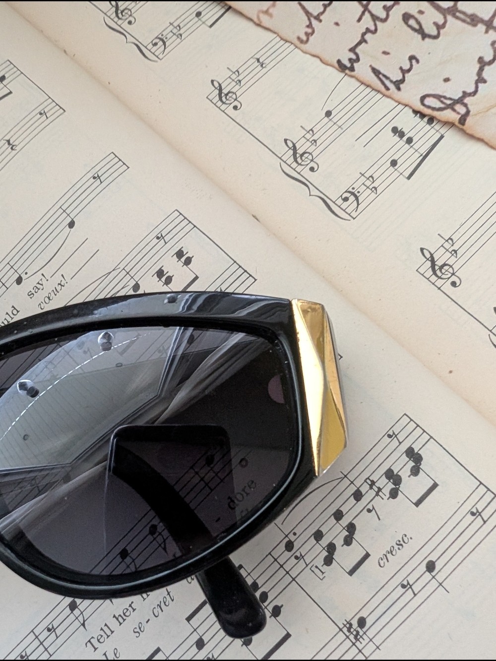 Vintage 90s Versace Black Sunglasses with Gold Accents - Picture 3 of 14